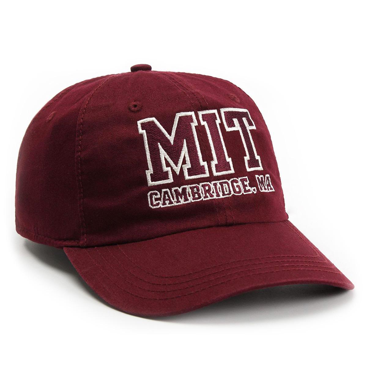 MIT Embroidered Cambridge Adjustable Washed Twill Hat | MIT